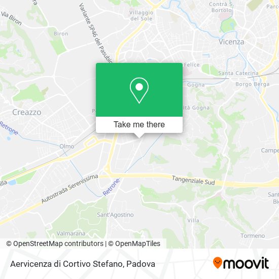 Aervicenza di Cortivo Stefano map