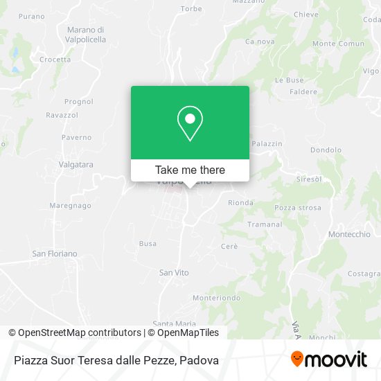 Piazza Suor Teresa dalle Pezze map