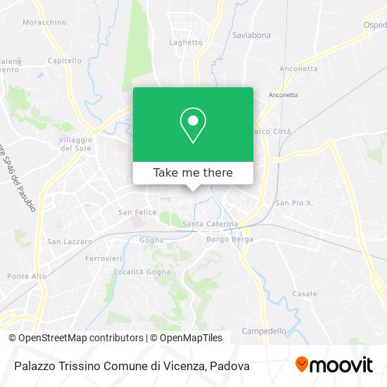 Palazzo Trissino Comune di Vicenza map