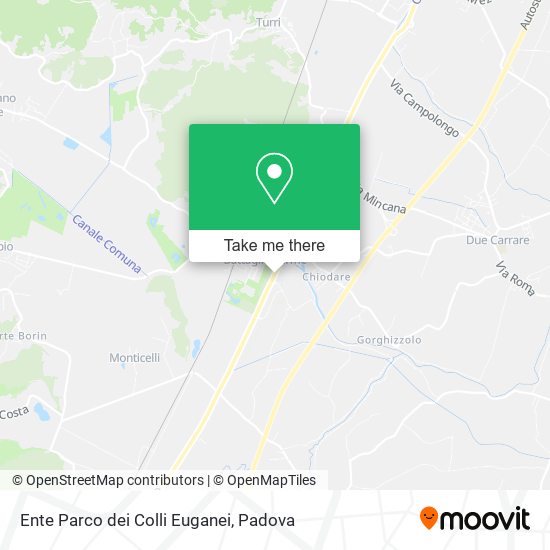 Ente Parco dei Colli Euganei map