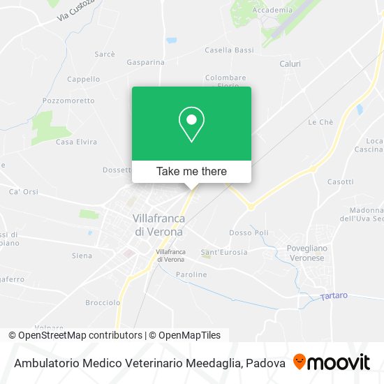 Ambulatorio Medico Veterinario Meedaglia map
