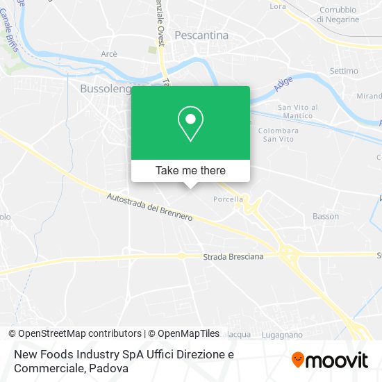 New Foods Industry SpA Uffici Direzione e Commerciale map