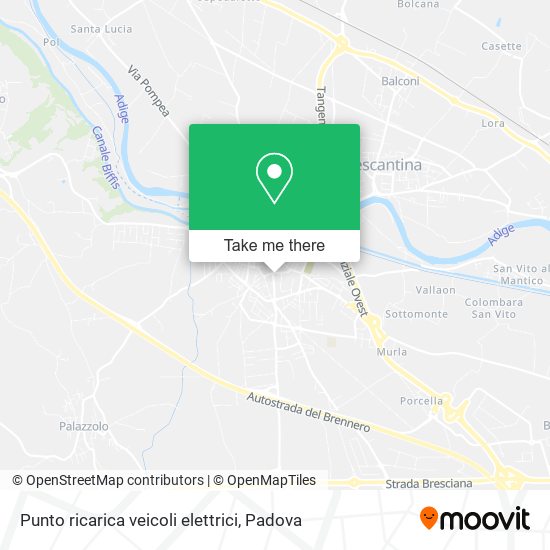 Punto ricarica veicoli elettrici map