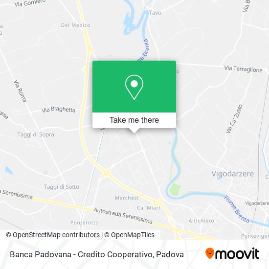 Banca Padovana - Credito Cooperativo map