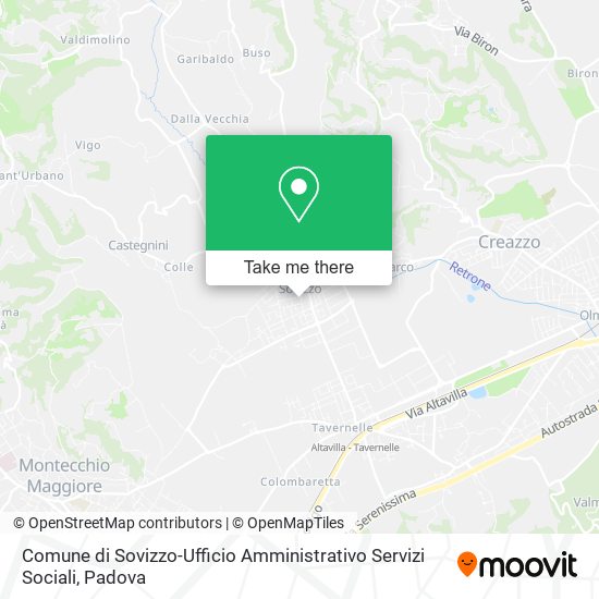 Comune di Sovizzo-Ufficio Amministrativo Servizi Sociali map