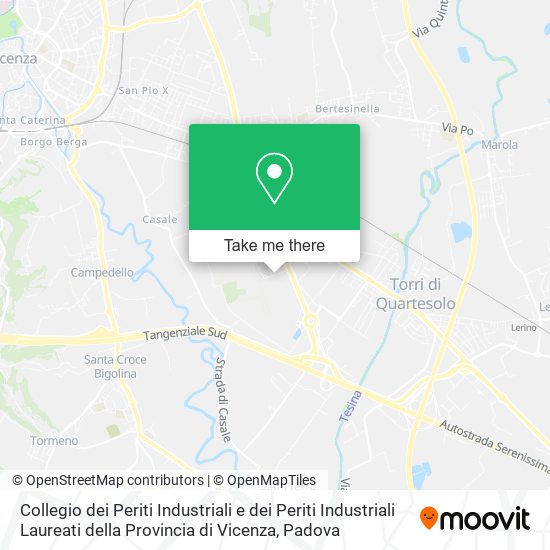 Collegio dei Periti Industriali e dei Periti Industriali Laureati della Provincia di Vicenza map