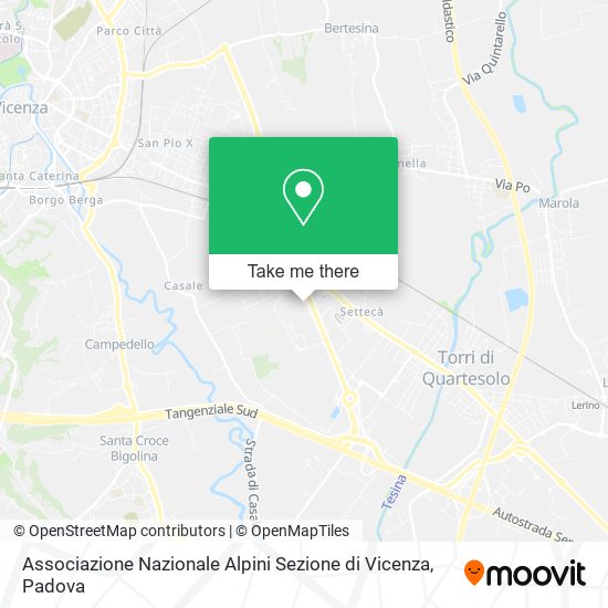 Associazione Nazionale Alpini Sezione di Vicenza map