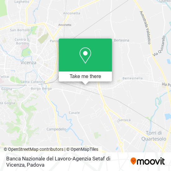 Banca Nazionale del Lavoro-Agenzia Setaf di Vicenza map