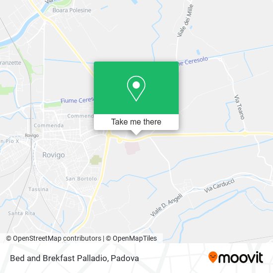 Bed and Brekfast Palladio map