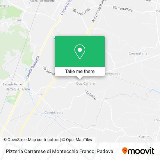 Pizzeria Carrarese di Montecchio Franco map