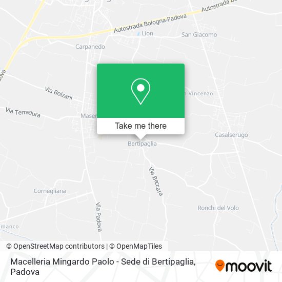 Macelleria Mingardo Paolo - Sede di Bertipaglia map