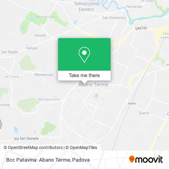 Bcc Patavina- Abano Terme map