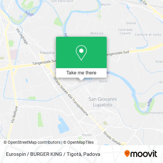 Eurospin / BURGER KING / Tigotà map