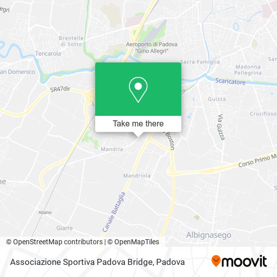 Associazione Sportiva Padova Bridge map