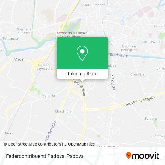 Federcontribuenti Padova map