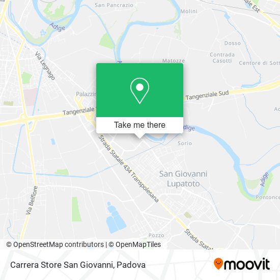 Carrera Store San Giovanni map