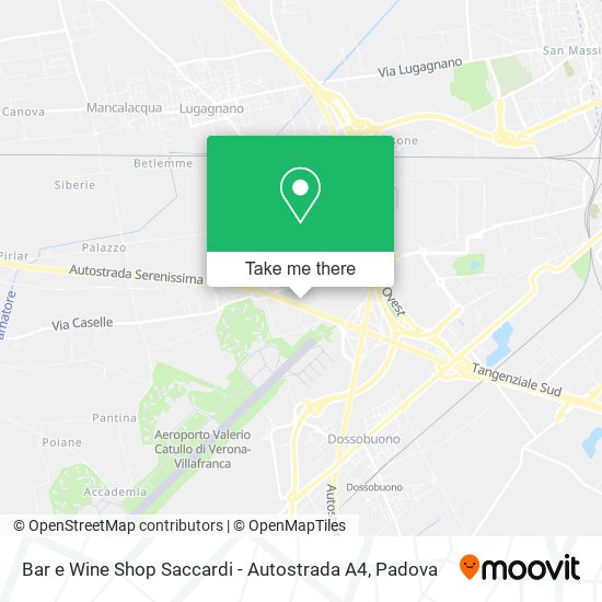 Bar e Wine Shop Saccardi - Autostrada A4 map