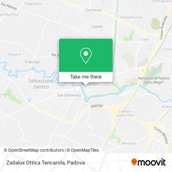 Zadalux Ottica Tencarola map
