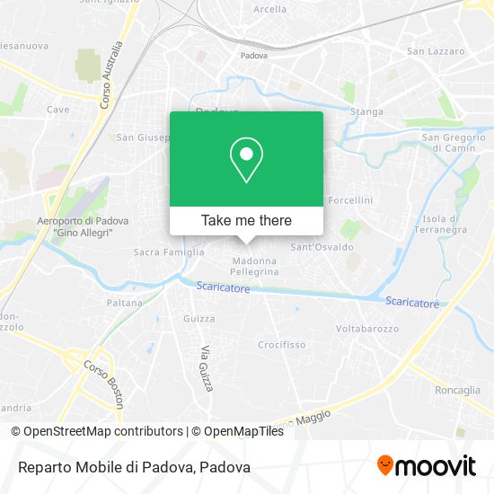 Reparto Mobile di Padova map