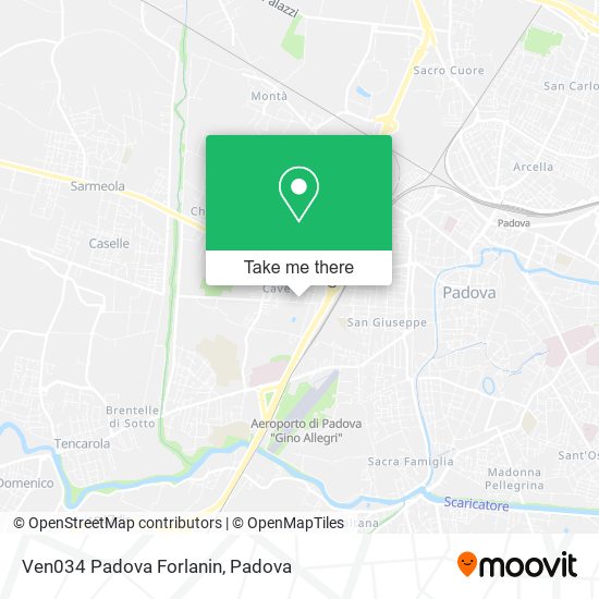 Ven034 Padova Forlanin map