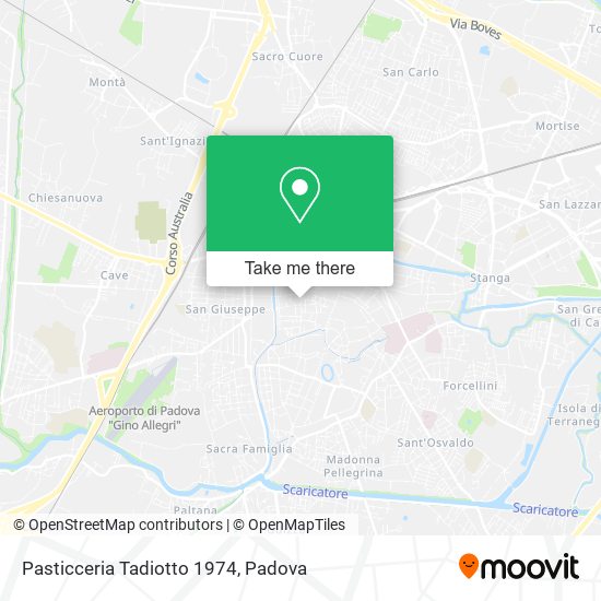 Pasticceria Tadiotto 1974 map