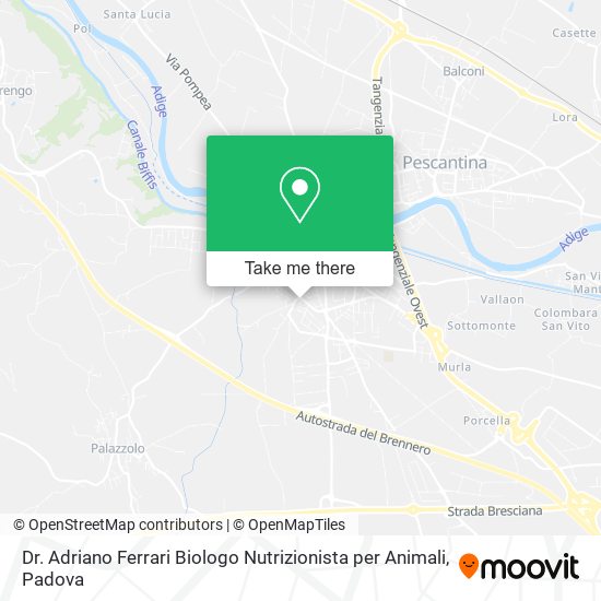 Dr. Adriano Ferrari Biologo Nutrizionista per Animali map