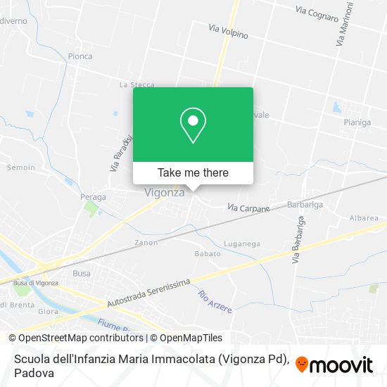 Scuola dell'Infanzia Maria Immacolata (Vigonza Pd) map