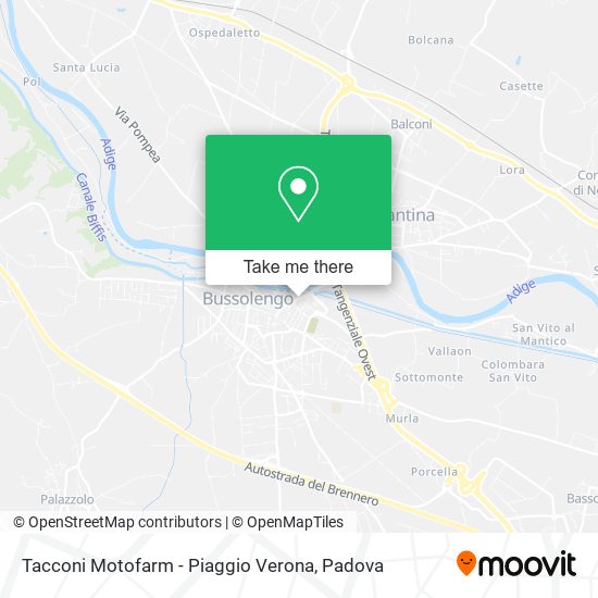 Tacconi Motofarm - Piaggio Verona map