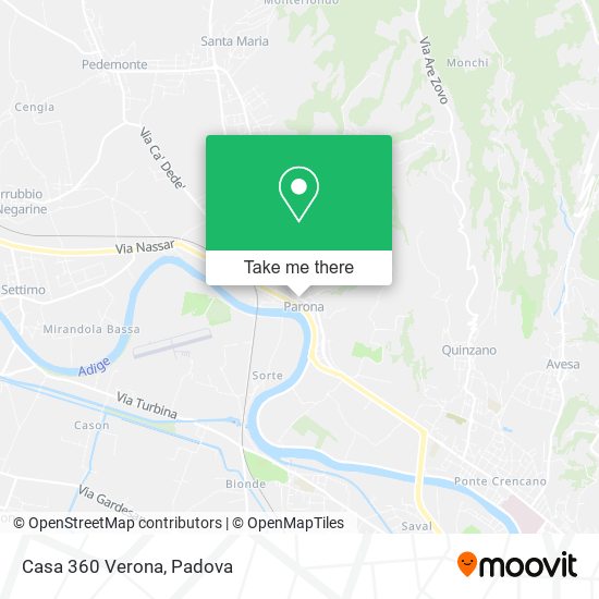 Casa 360 Verona map