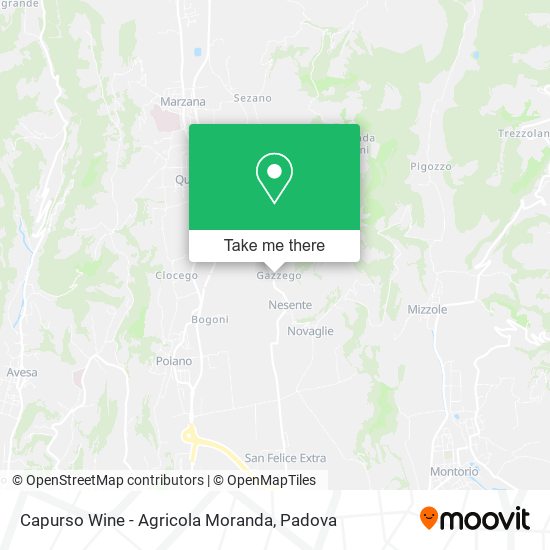 Capurso Wine - Agricola Moranda map