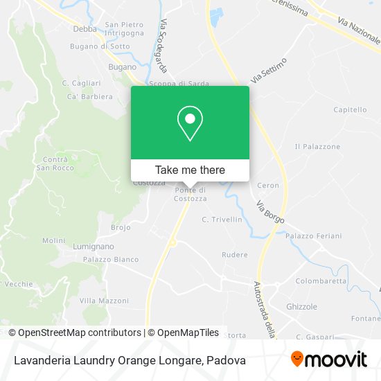 Lavanderia Laundry Orange Longare map