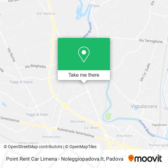 Point Rent Car Limena - Noleggiopadova.It map