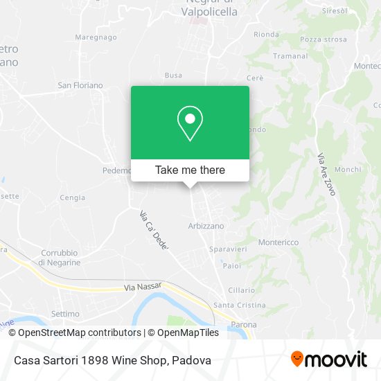 Casa Sartori 1898 Wine Shop map