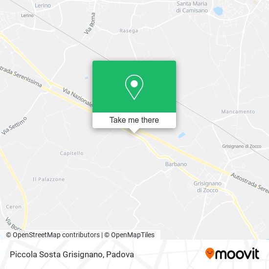 Piccola Sosta Grisignano map