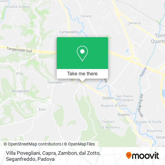 Villa Povegliani, Capra, Zambon, dal Zotto, Seganfreddo map