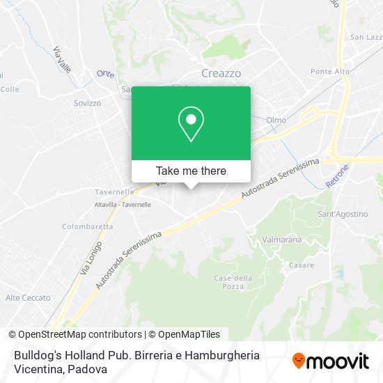 Bulldog's Holland Pub. Birreria e Hamburgheria Vicentina map