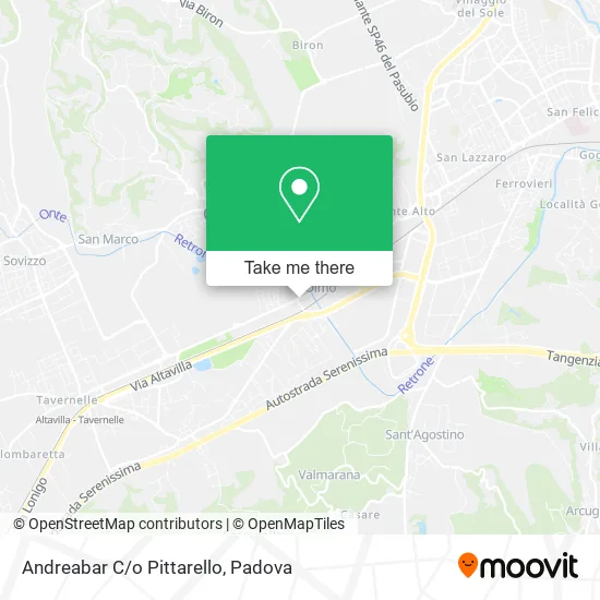 Andreabar C/o Pittarello map