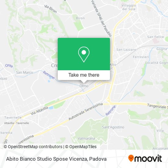 Abito Bianco Studio Spose Vicenza map