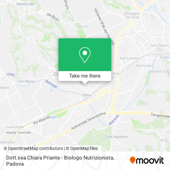 Dott.ssa Chiara Priante - Biologo Nutrizionista map