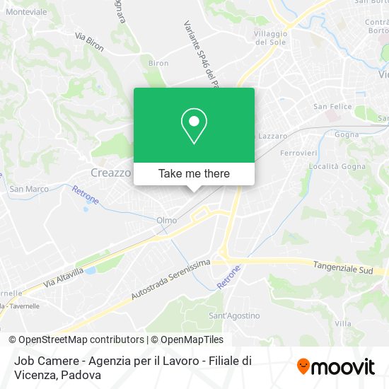 Job Camere - Agenzia per il Lavoro - Filiale di Vicenza map