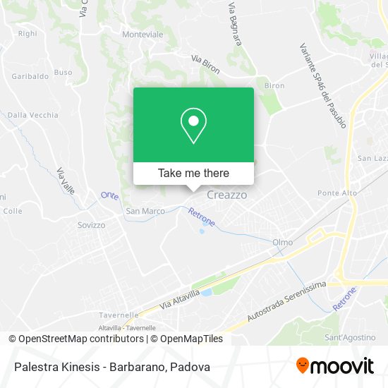Palestra Kinesis - Barbarano map