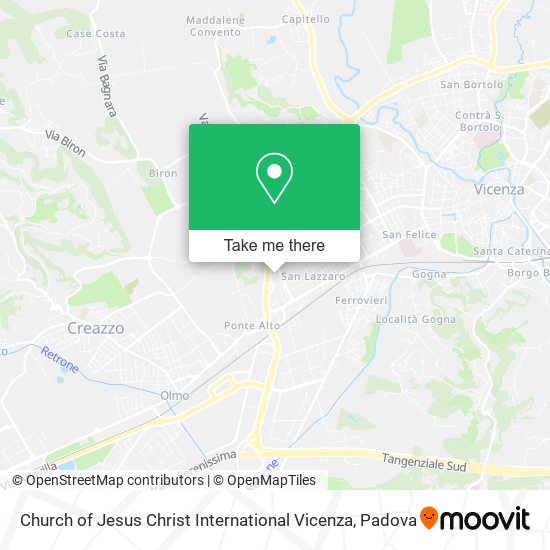 Church of Jesus Christ International Vicenza map