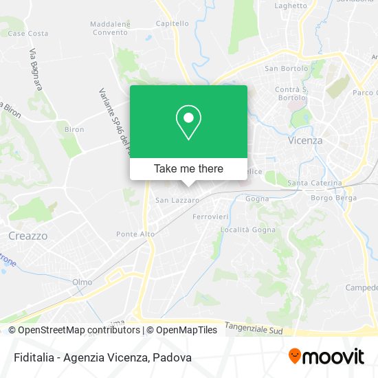 Fiditalia - Agenzia Vicenza map