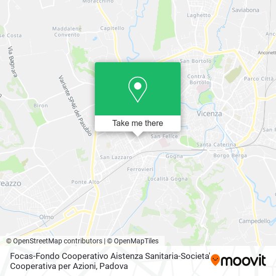 Focas-Fondo Cooperativo Aistenza Sanitaria-Societa' Cooperativa per Azioni map