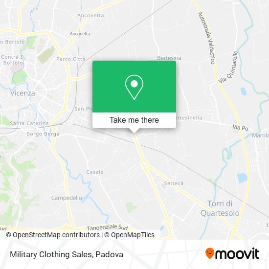 Military Clothing Sales map