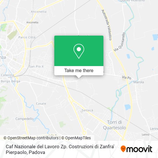 Caf Nazionale del Lavoro Zp. Costruzioni di Zanfra' Pierpaolo map