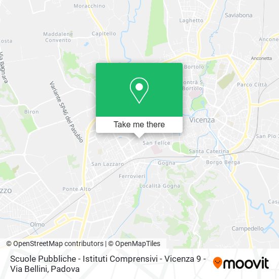 Scuole Pubbliche - Istituti Comprensivi - Vicenza 9 - Via Bellini map