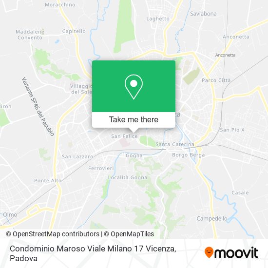 Condominio Maroso Viale Milano 17 Vicenza map