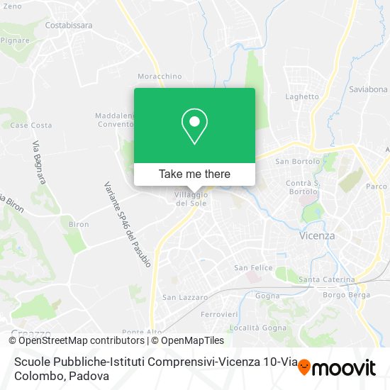 Scuole Pubbliche-Istituti Comprensivi-Vicenza 10-Via Colombo map