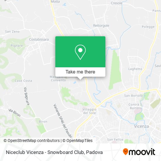 Niceclub Vicenza - Snowboard Club map